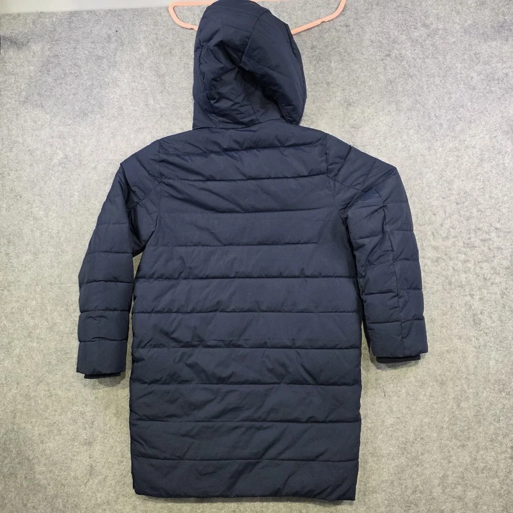 J.Crew Coat Womens XL Navy Blue Hooded Primaloft Insulated Parka Jacket AZ420‎